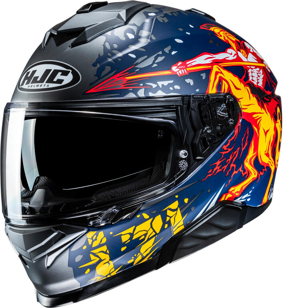 Bild von HJC i71 Taurus Helm, grau-rot-blau-gelb, Größe M für Männer