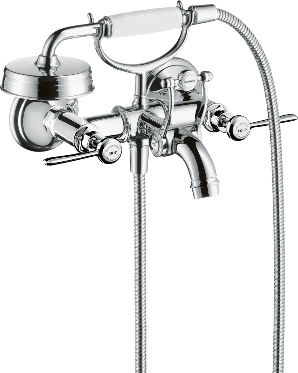 Bild von Ausladung220 mmmit RosettenAnschlussart:S-AnschlüsseStichmaß170 ± 44 mmStrahlart	NormalstrahlDurchflussmenge22 l/minKeramikventile heiß/ kalt 90°RückflussverhindererBrausehalterfür Durchlauferhitzer geeignetAnschlussgröße:DN15