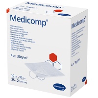 Bild von MEDICOMP Vlieskomp.steril 10x10 cm 25X2 St