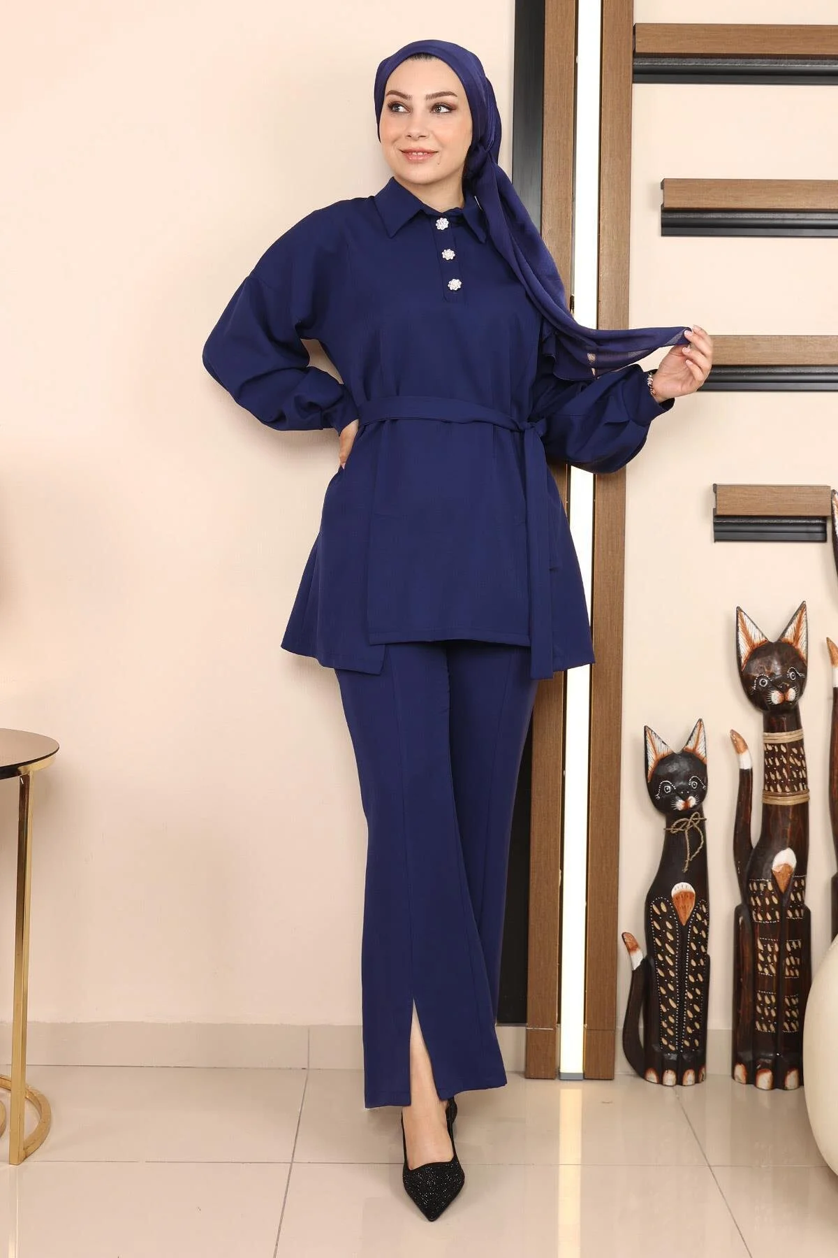 Bild von Modamihram Schlitzanzug Indigo für Damen - 44