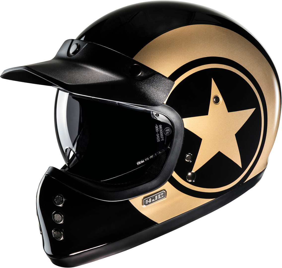 Bild von HJC V60 Nyx Helm, schwarz-gold, Größe L für Männer