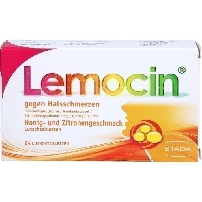 Bild von Lemocin Halsschmerztabletten - Lutschtabletten mit Honig- und Zitronengeschmack für Erwachsene und Kinder ab 12 Jahren - bei Beschwerden im Hals- und schmerzstillend - 24 Stück