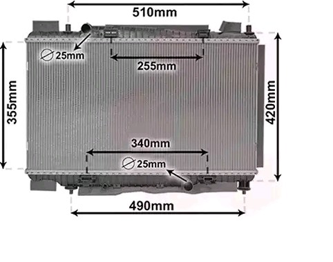 Bild von VAN WEZEL 18012704 Kühler, Motorkühlung Kühler, Wasserkühler, Autokühler Aluminium 350 640 26 FORD: FIESTA 6