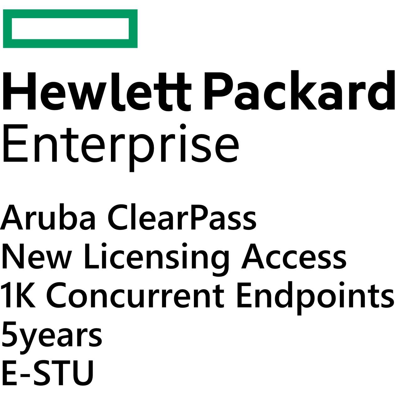 Bild von HP Enterprise Aruba ClearPass New Licensing Access - Abonnement-Lizenz (5 Jahre) - 1000 gleichlaufende Endpunkte - ESD (JZ429AAE)