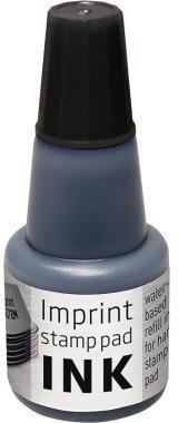 Bild von Imprint Nachfülltinte 7711 für Imprint Handstempelkissen 9071M, 9072M, 9073M – 1 Nachfüllfläschchen, Füllmenge 24ml, schwarz, wasserbasierte Stempelfarbe, sauberer Abdruck, Größe 7,5 x 3 cm