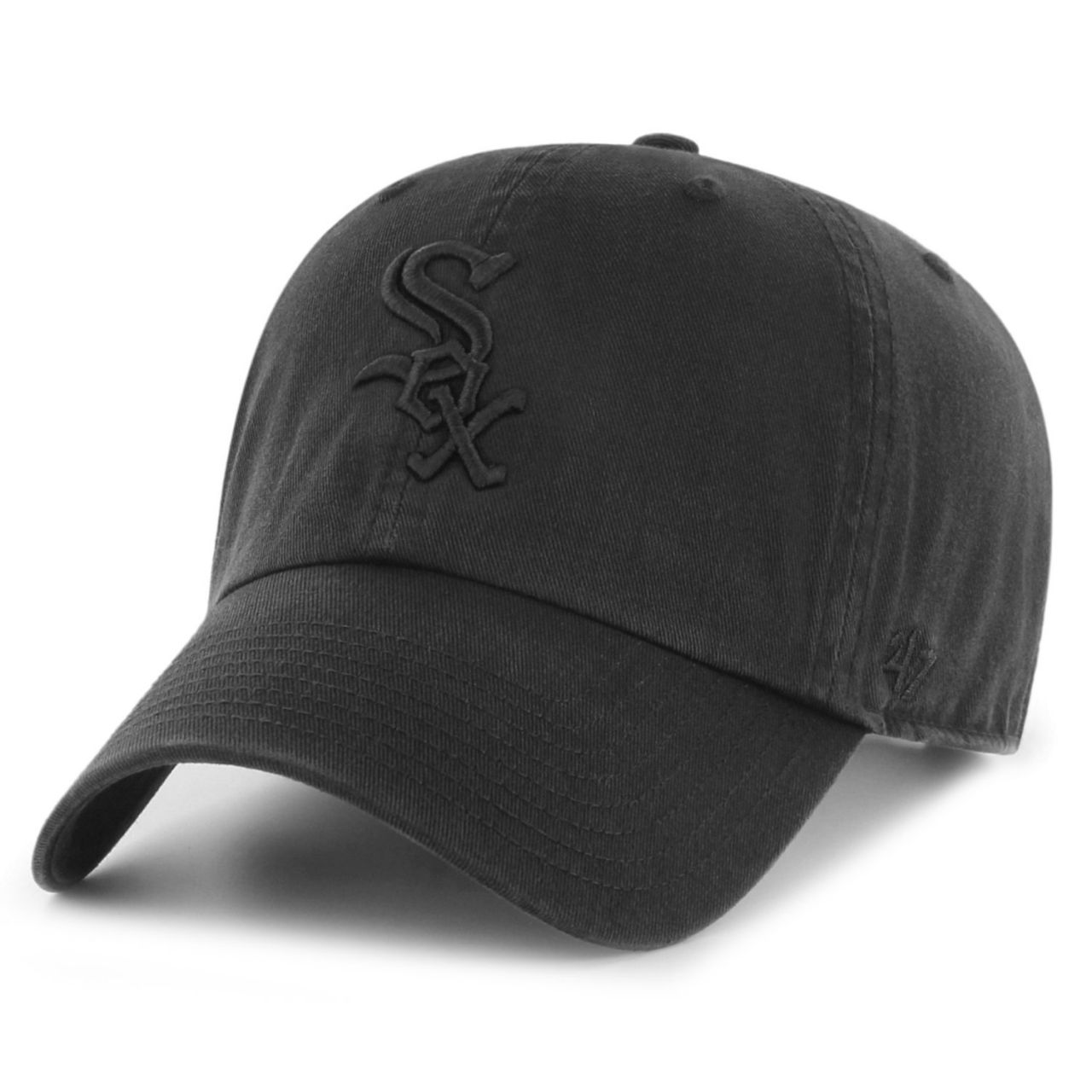 Bild von 47 Brand, Herren, Cap, Relaxed Fit Clean Up Chicago White Sox, Schwarz, (One Size)