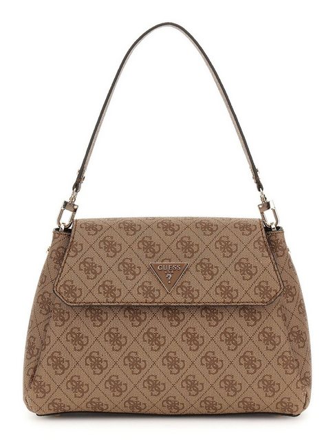 Bild von GUESS Schultertasche "Sora Girlfriend", Logo-Design, Reißverschlussfach, für Damen, braun
