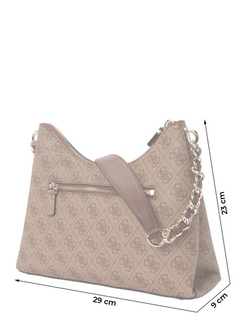 Bild von GUESS Izzy Top Zip Shoulder Bag Latte Logo/Brown