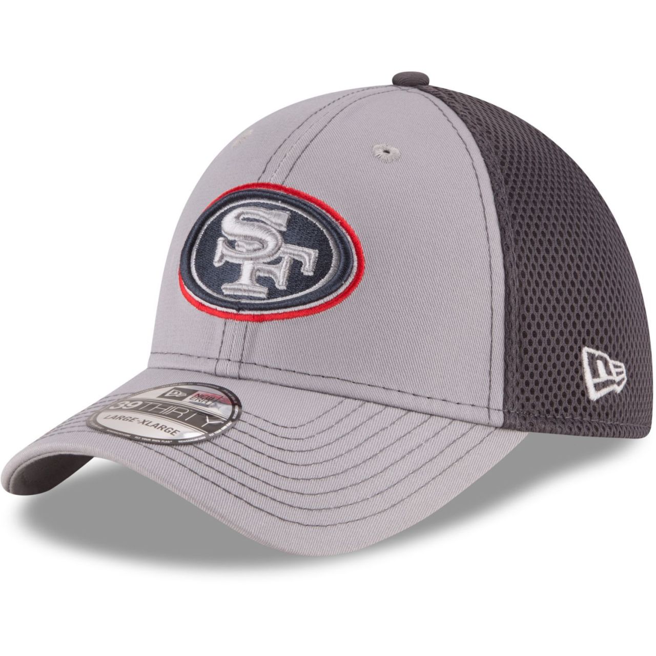 Bild von New Era, Herren, Cap, 39Thirty Stretch Mesh Cap San Francisco 49ers - L/XL, Grau, (L)