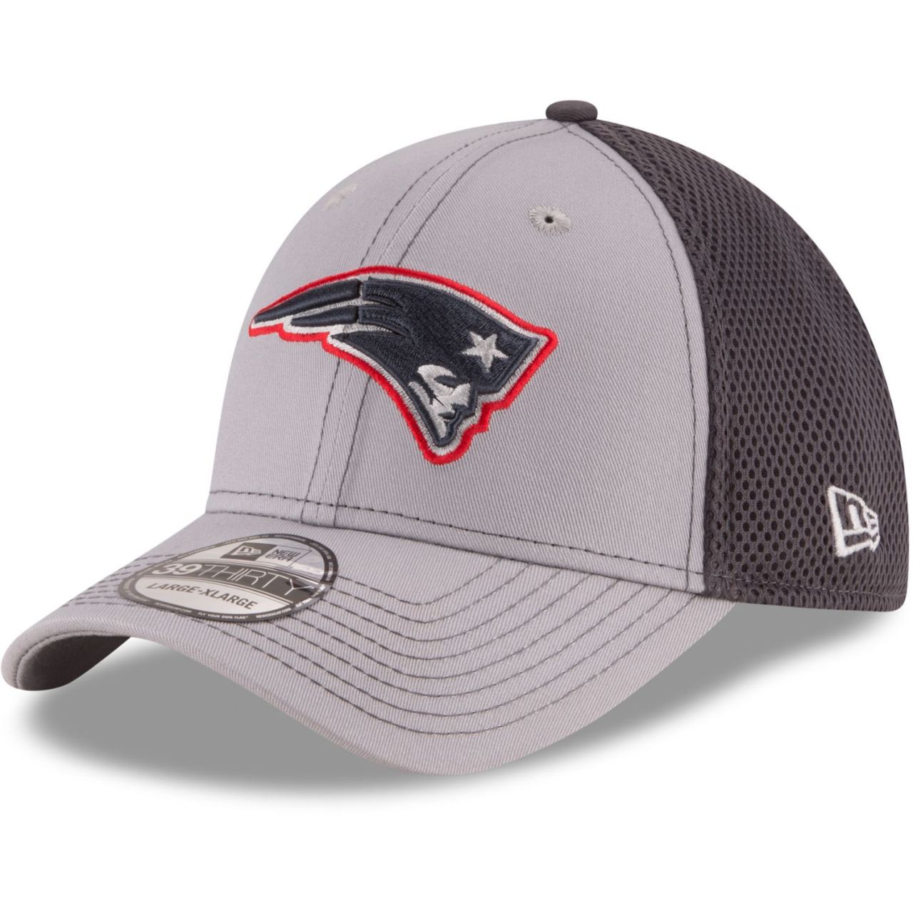 Bild von New Era, Herren, Cap, 39Thirty Stretch Mesh Cap - New England Patriots - S, Grau, (M)