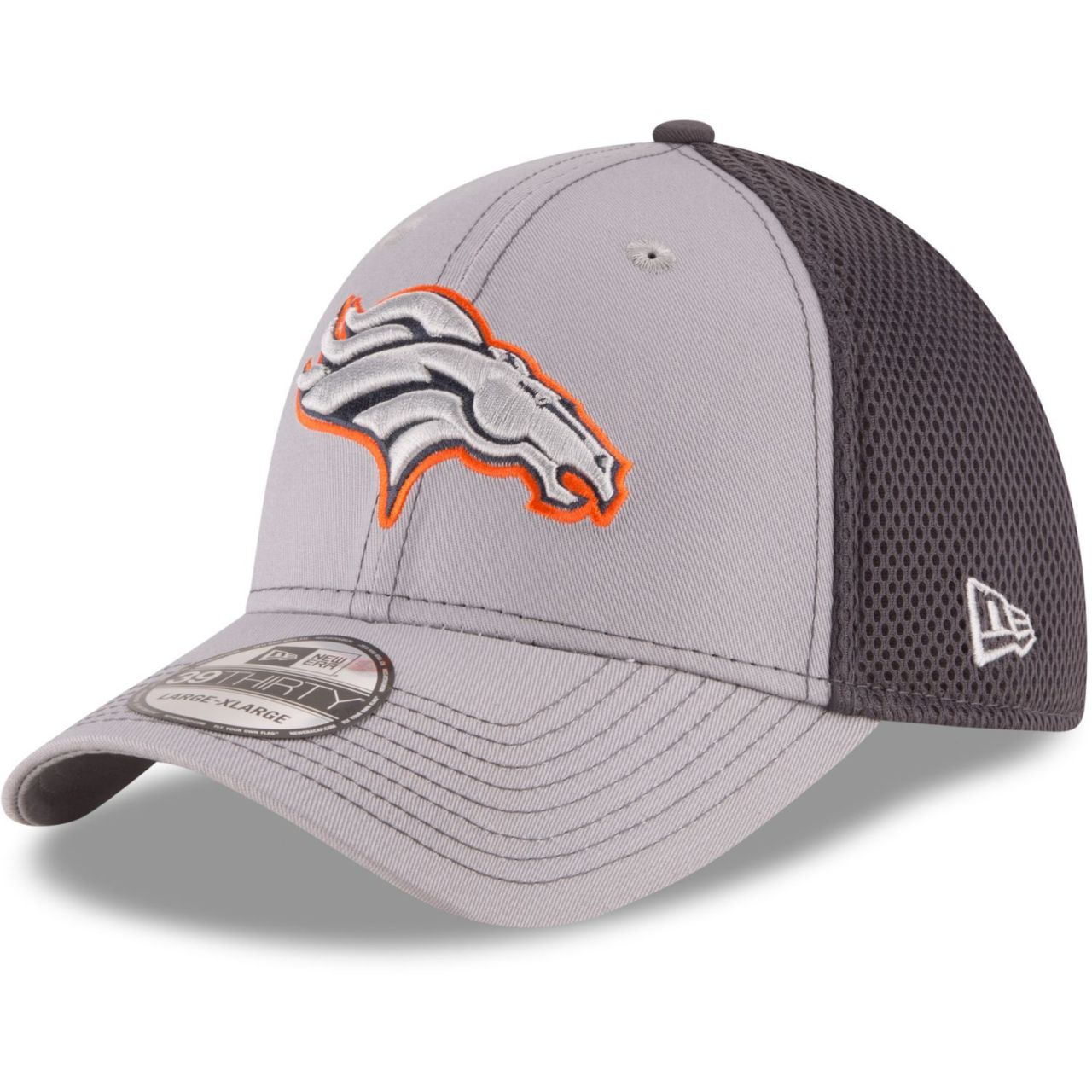 Bild von New Era, Herren, Cap, 39Thirty Stretch Mesh Cap - Denver Broncos - M/L, Grau, (L)