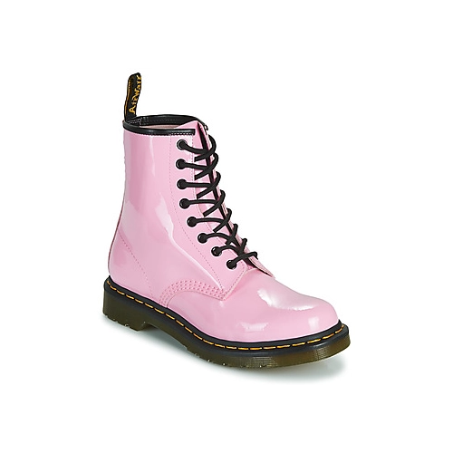 Bild von Dr. Martens 8 Eyelet Lace Up Boots PALE PINK PATENT,Schwarz,Weiß,Grün,Rosa,White,Pink,Blue,Natural,Brown,Black,Yellow,Green,Grey