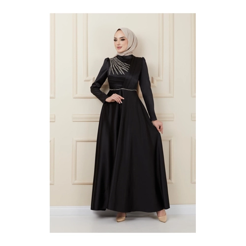 Bild von Elegantes Olcay Satin-Abendkleid für Damen