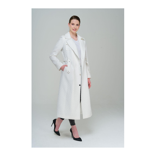 Bild von Olcay Leichter Trenchcoat für Damen – Ecru