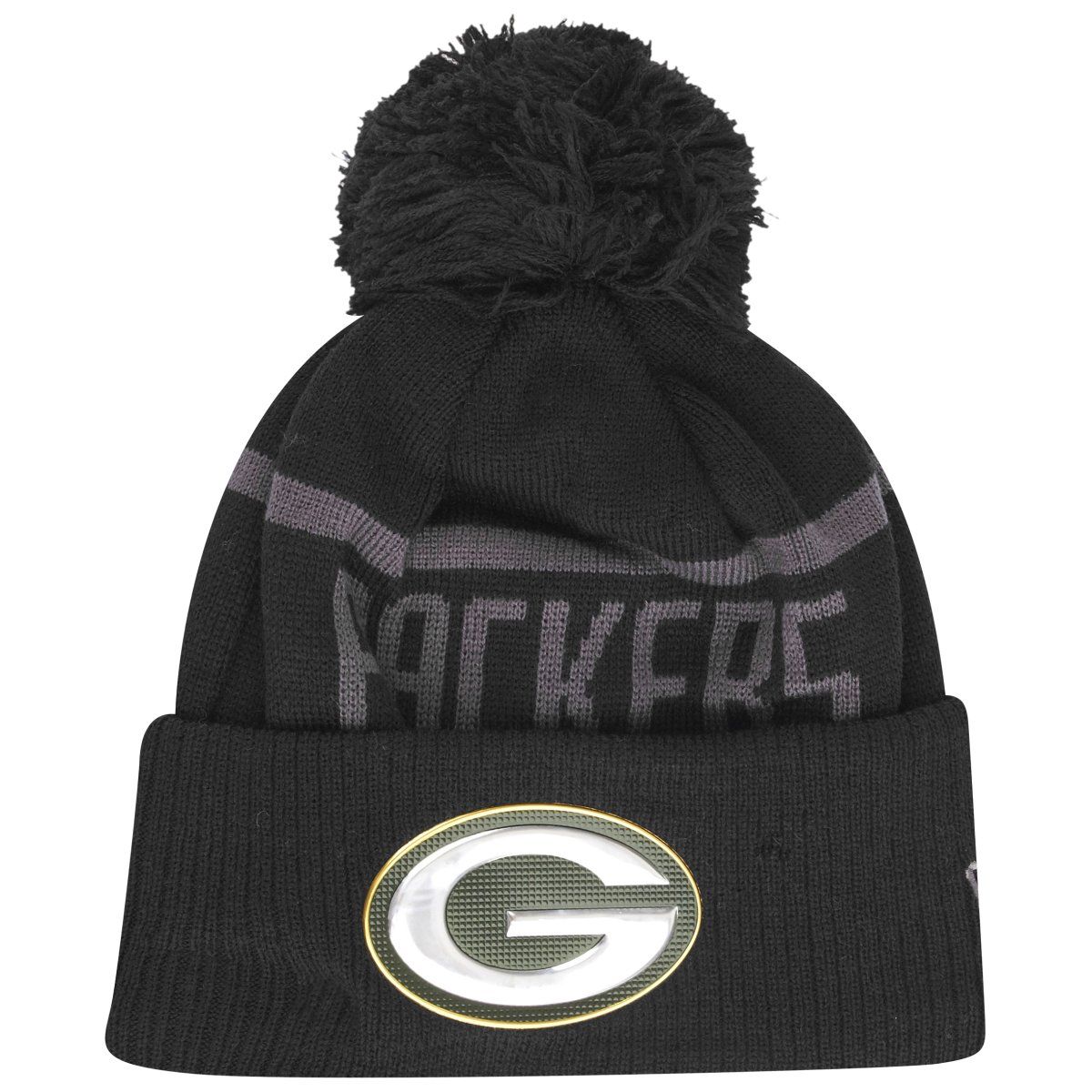 Bild von New Era Green Bay Packers NFL 2017 Black Collection Beanie - One-Size