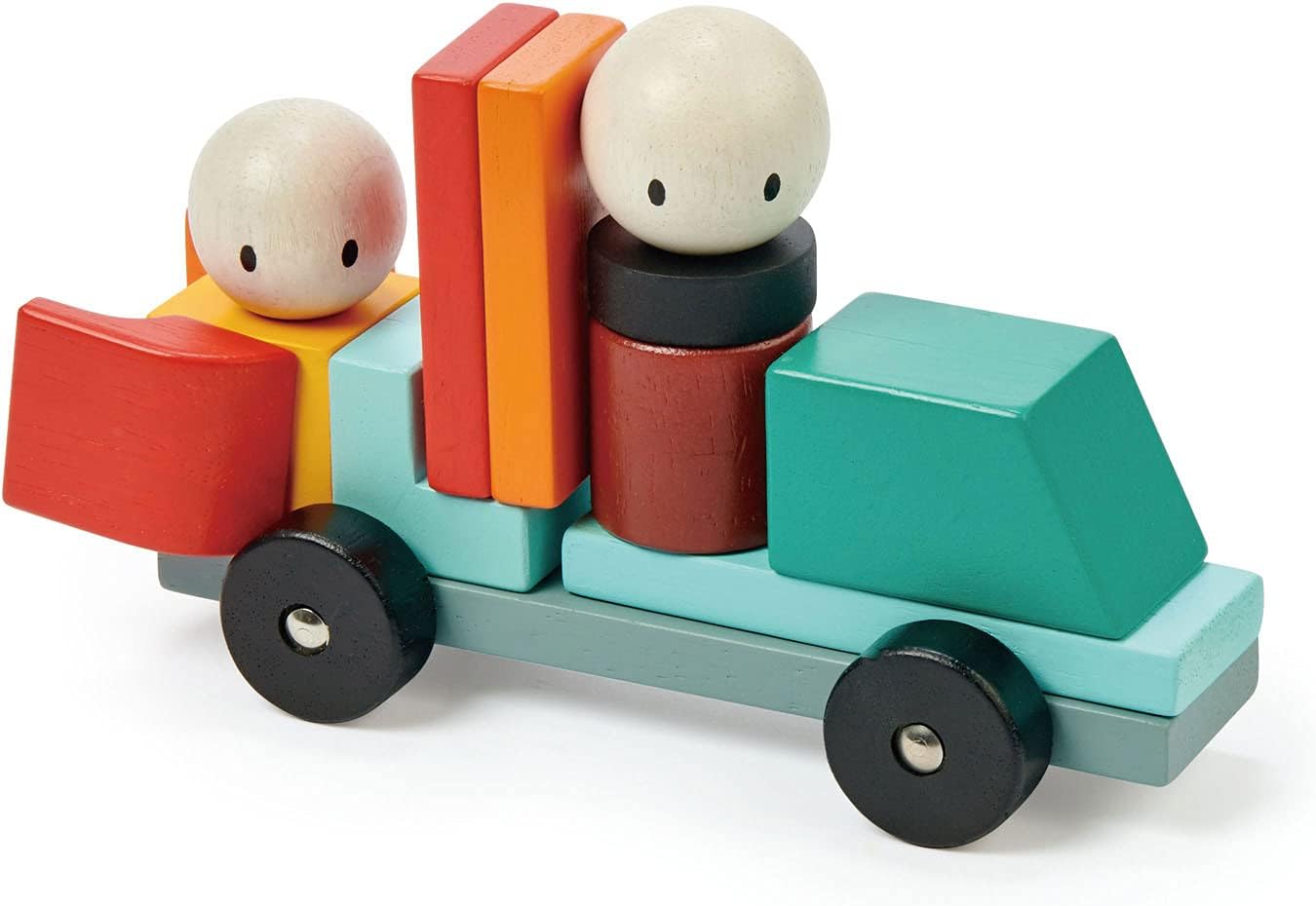 Bild von Tender Leaf Toys Magblocs Bausteine Rennfahrer 14 Teile Rennauto Magnetspielbausteine