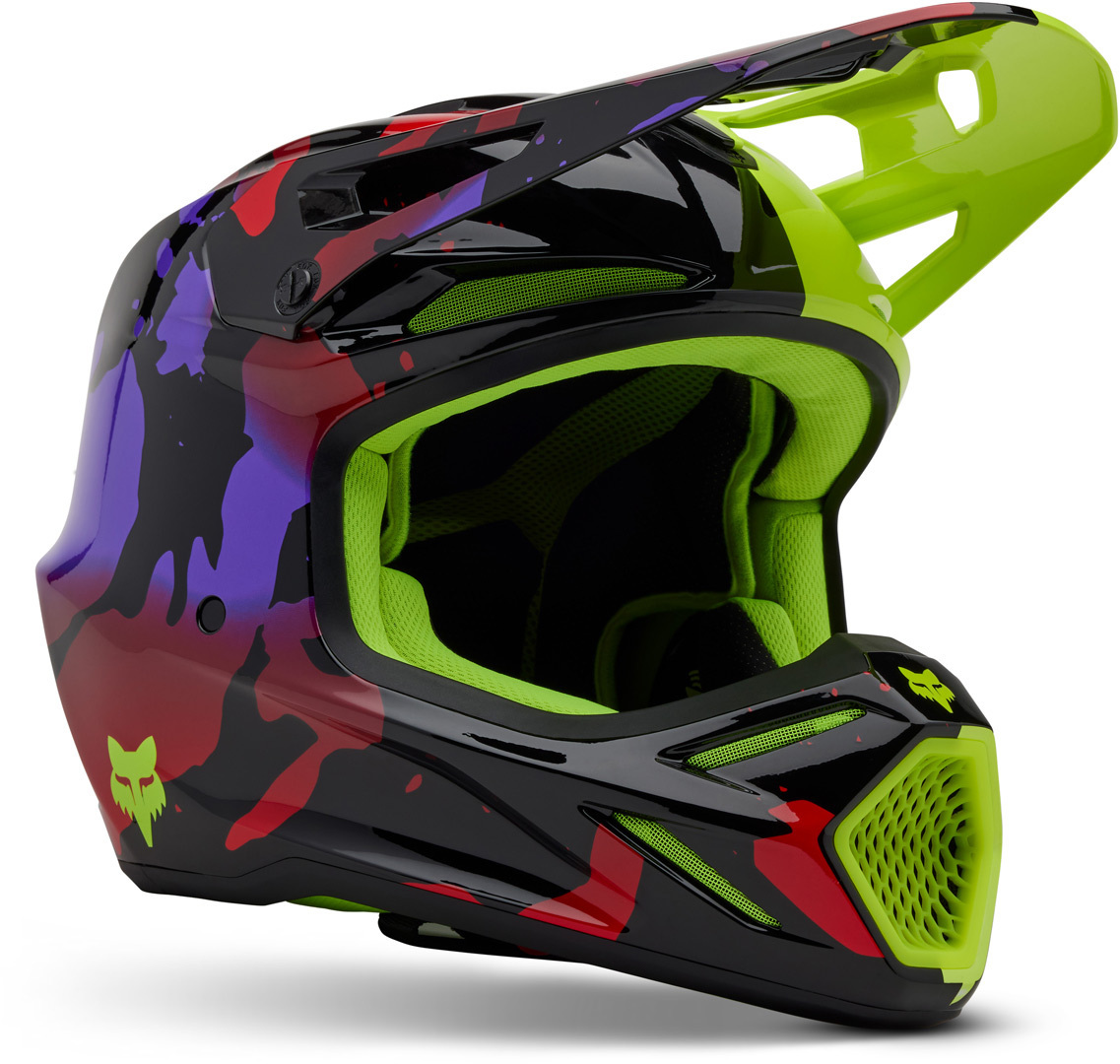 Bild von FOX V3 Throttle MIPS Motocross Helm, gelb, Größe M für Männer