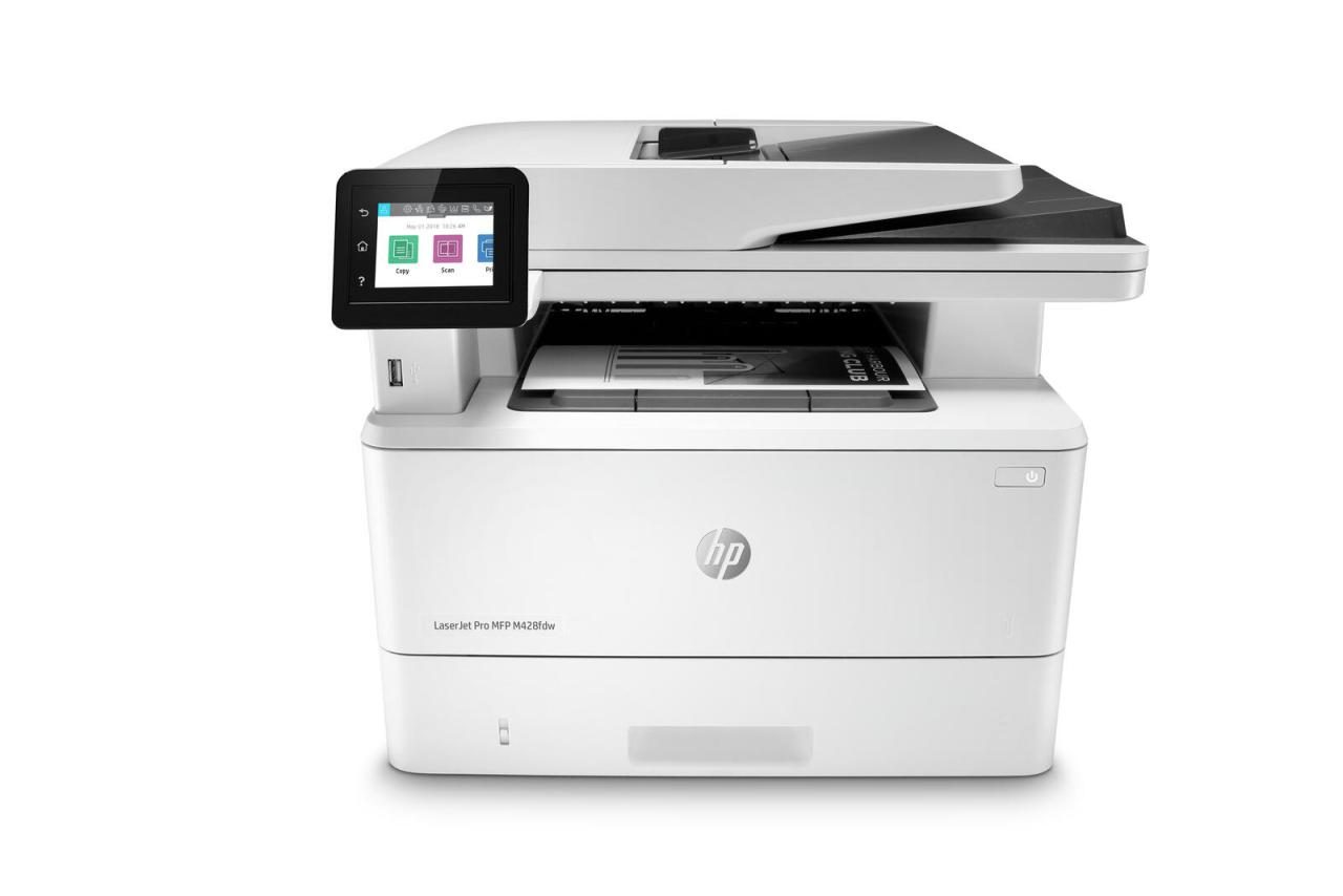 Bild von HP LaserJet Pro MFP M428dw - Multifunktionsdrucker - s/w - Laser - Legal (216 x 356 mm) (Original) - A4/Legal (Medien) - bis zu 38 Seiten/Min. (Kopieren) - bis zu 38 Seiten/Min. (Drucken) - 350 Blatt - USB 2.0, Gigabit LAN, Wi-Fi(n), USB-Host