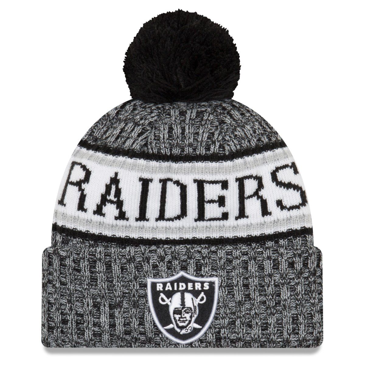 Bild von New Era, Herren, Mütze, NFL Sideline Bobble Oakland Raiders, Schwarz