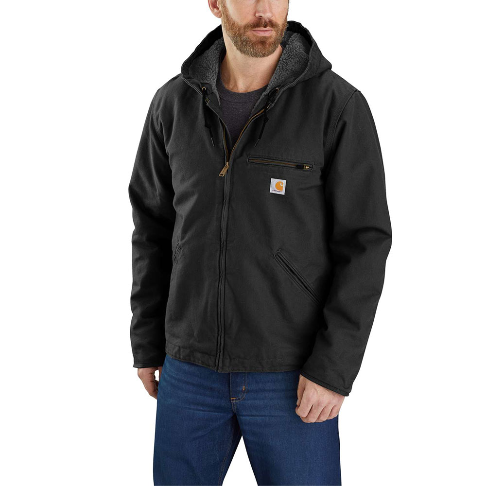 Bild von Carhartt Sommerjacke Carhartt Herren Übergangsjacke Washed Duck Sherpa Lined Jacket
