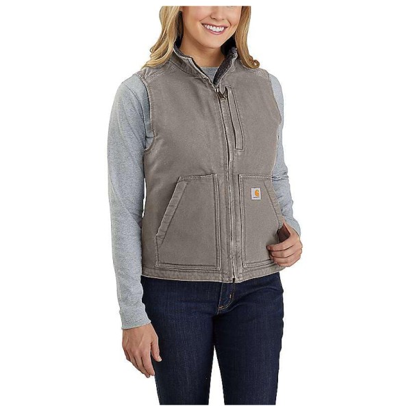 Bild von Carhartt, Damen, Weste, Sherpa Lined Mock Neck Vest Taupe Grey Gr.M, Grau, (M)