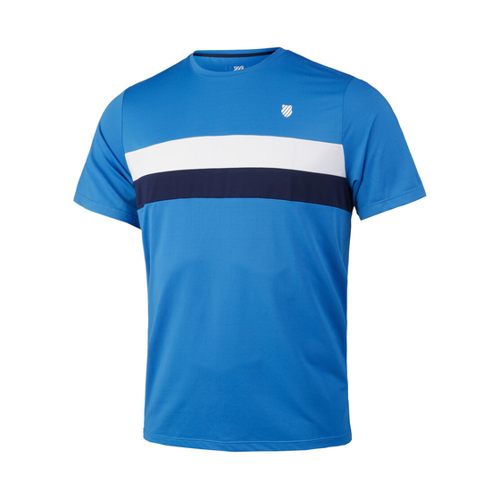 Bild von K-Swiss Core Team Stripe Crew T-Shirt Herren - Blau