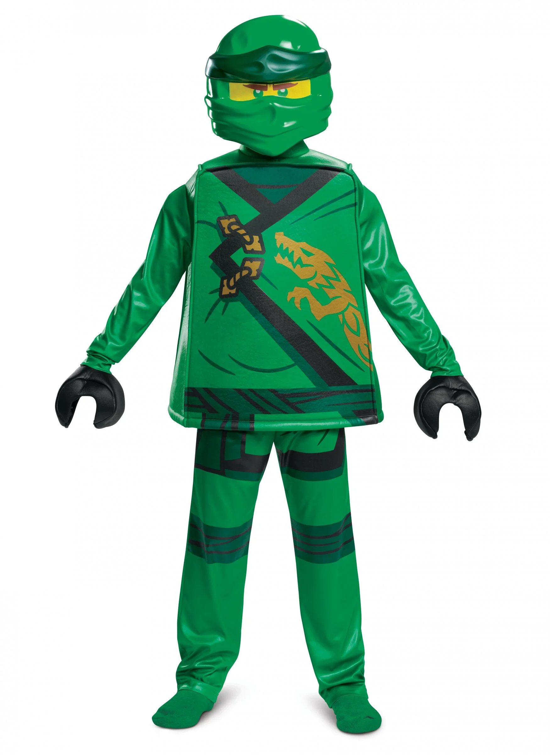 Bild von Lloyd-Kostüm für Kinder Lego Ninjago 5-teilig gün-schwarz-gold