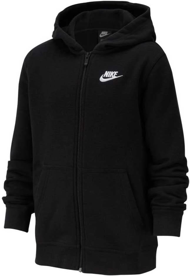 Bild von Nike Jungen Nsw Fz Club hættetrøje Kinder Hoodie, Carbon Heather/Smoke Grey/Whit, 10-11 Jahre