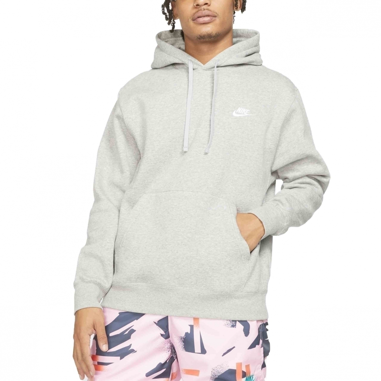 Bild von Nike Club Herren Kapuzenpullover - Grau - Größe: S - Foot Locker