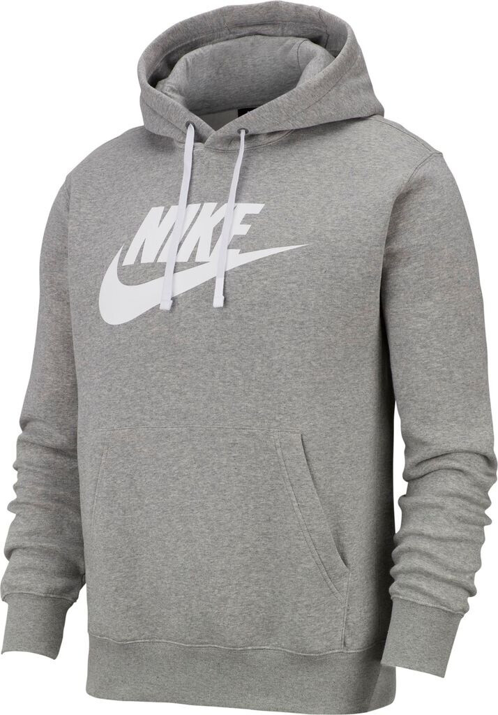 Bild von Nike Club Fleece Graphic Pullover Hoodie (BV2973) dark grey heather/matte silver/white