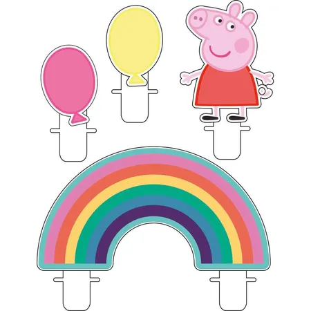 Bild von Festivalartikel Geburtstagskerze Pixie-Kerzen PEPPA PIG 4 Stk Kerze Kerzen Geburtstag Geburtstagskerze (4-tlg)