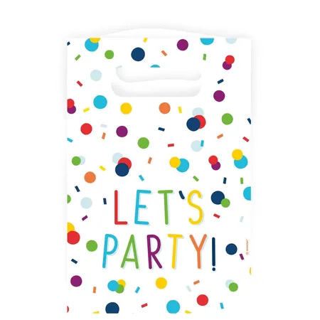 Bild von amscan Partytüten Konfetti Lets Party 8er Set. 16 x 24 cm