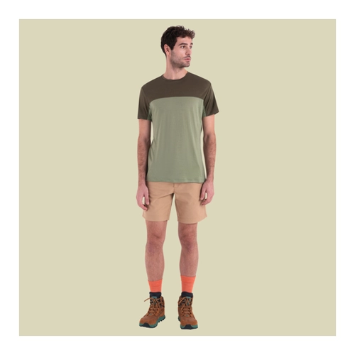Bild von Icebreaker M Merino 125 Cool-Lite Sphere SS Tee Colour Block Herren (Oliv L ) Langlaufbekleidung