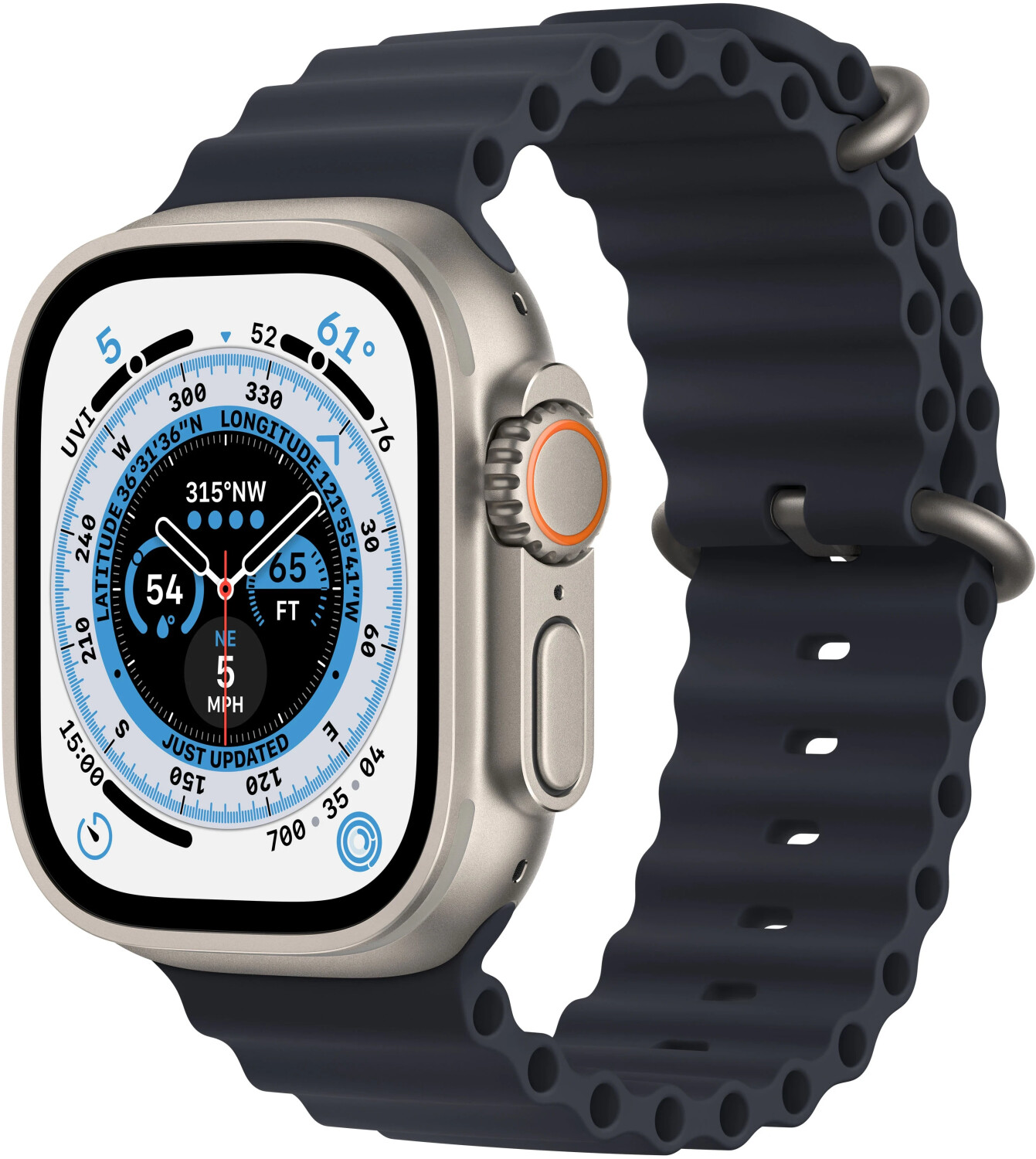 Bild von APPLE Watch Ultra GPS + Cellular 49mm Titanium Case with Yellow Ocean Band (MNHG3FD/A)