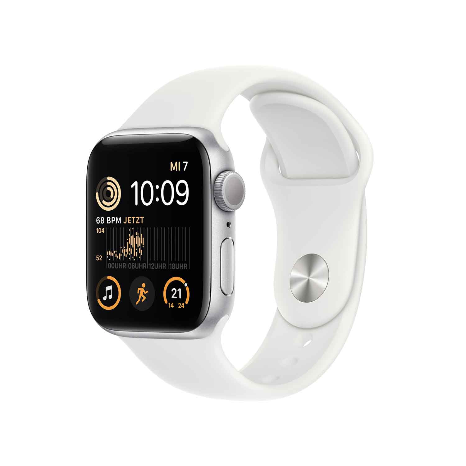 Bild von Apple Watch SE Aluminium 40mm Silber (Sportarmband weiß) - 2022