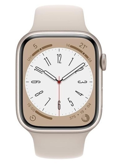 Bild von Apple Watch Series 8 Aluminiumgehäuse rot 45mm Sportarmband rot (GPS + Cellular)