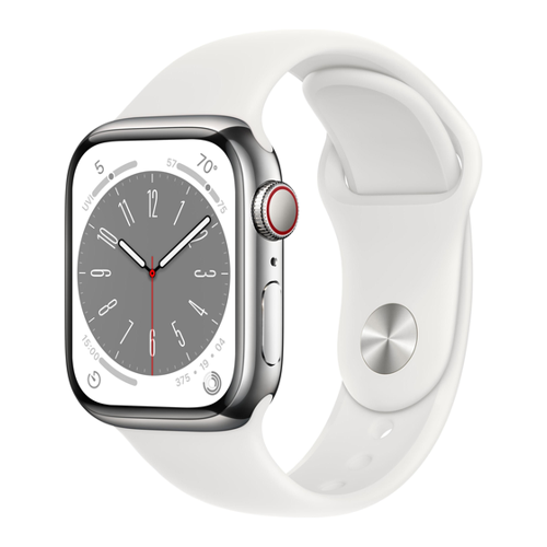 Bild von Apple Watch Series 8 (41 mm, Edelstahl, 4G, One Size) – Sportuhr + Smartwatch