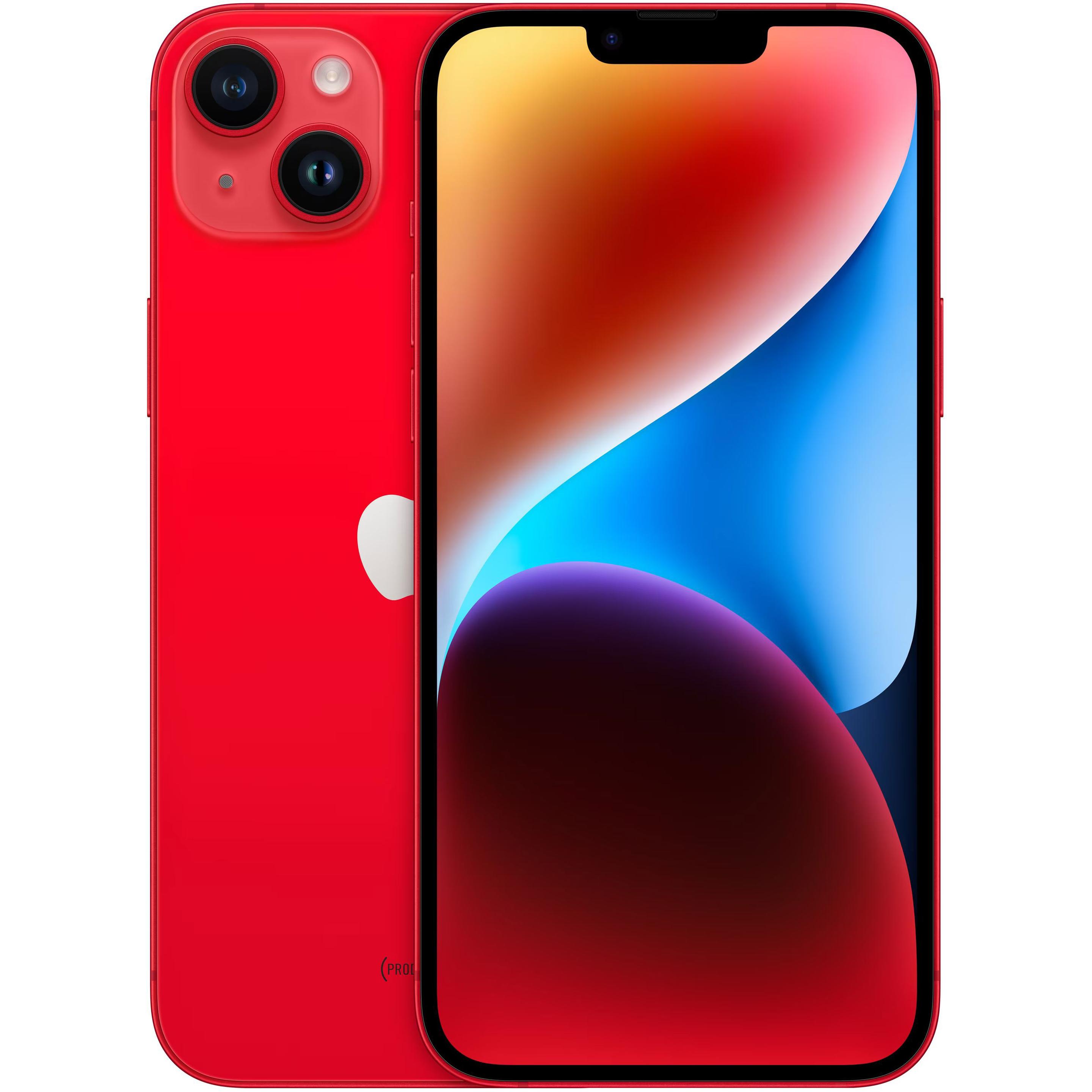 Bild von Apple iPhone 14 Plus (128 GB, (PRODUCT)​RED, 6.70", SIM + eSIM, 12 Mpx, 5G), Smartphone, Rot