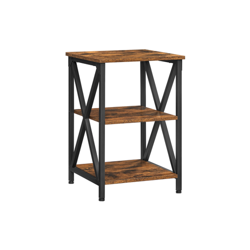 Bild von Beistelltisch 3 Ebenen im Industriestil – VASAGLE LET278B01