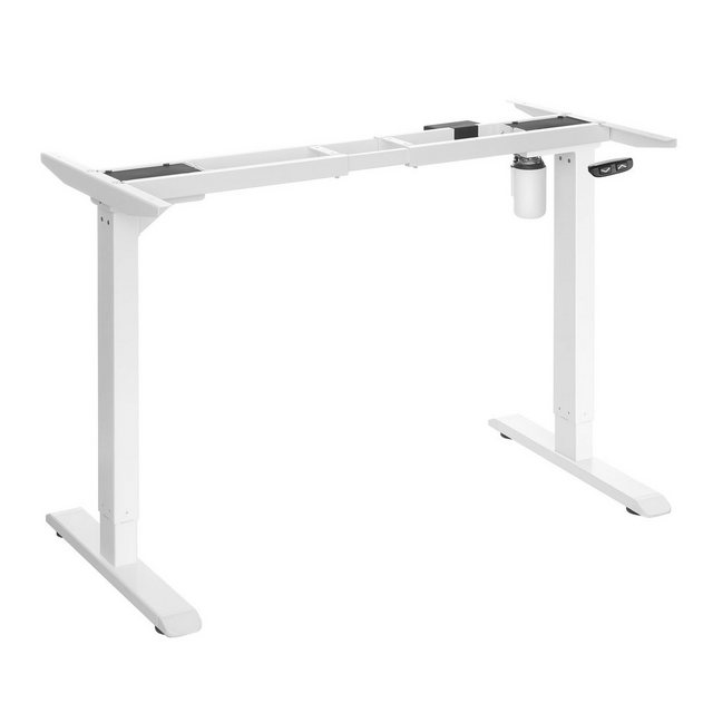 Bild von SONGMICS höhenverstellbares Schreibtischgestell weiß ohne Tischplatte, C-Fuß-Gestell weiß 110,0 - 155,0 x 60,0 cm