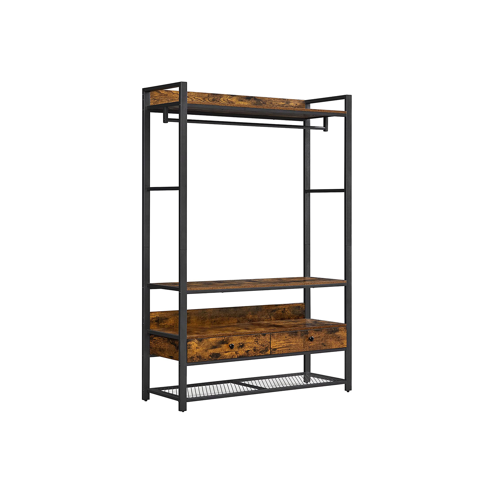 Bild von Kleiderschrank offen vintagebraun-schwarz
