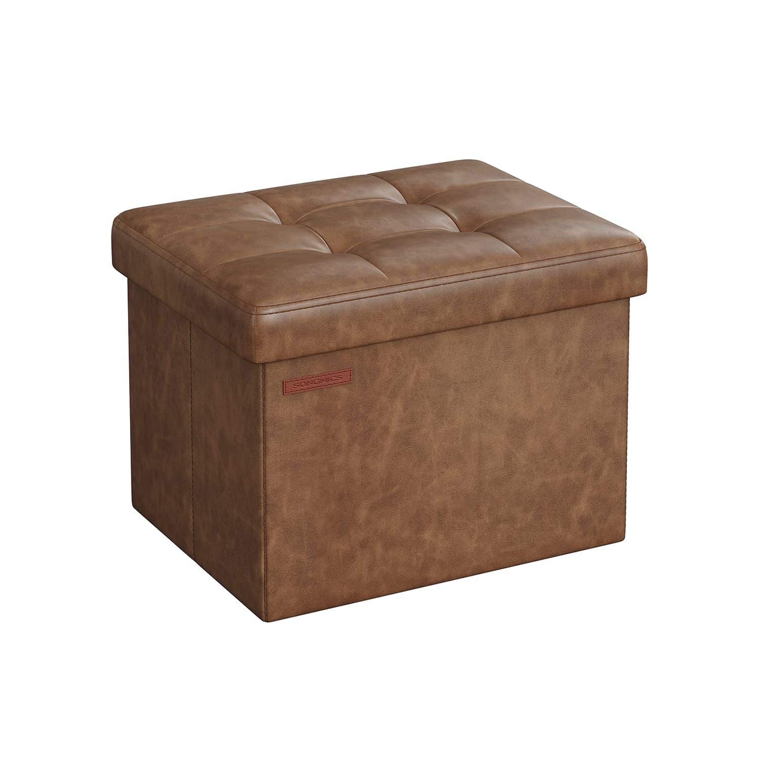 Bild von Klappbarer Sitzbank mit Stauraum 41 cm kaffeebraun