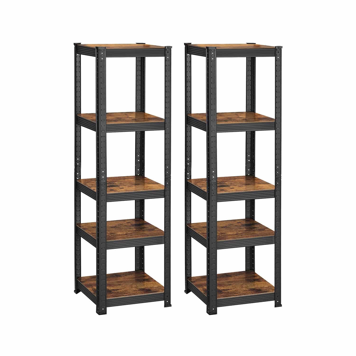Bild von 2er Set Schwerlast-Regal schmal mit 5 Ablagen