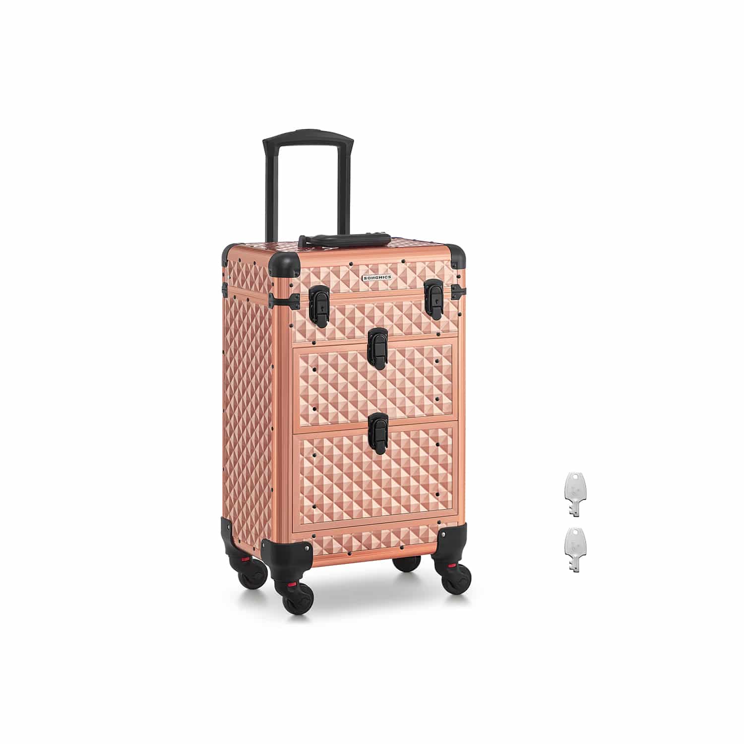 Bild von Kosmetikkoffer Trolley Friseurkoffer champagnergold