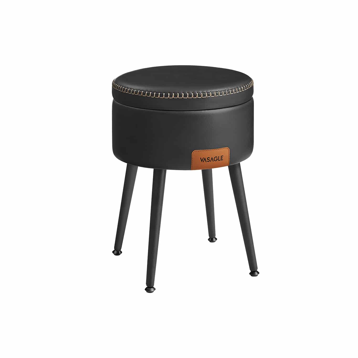 Bild von EKHO Kollektion - Sitzhocker Mid-Century-Stil tintenschwarz