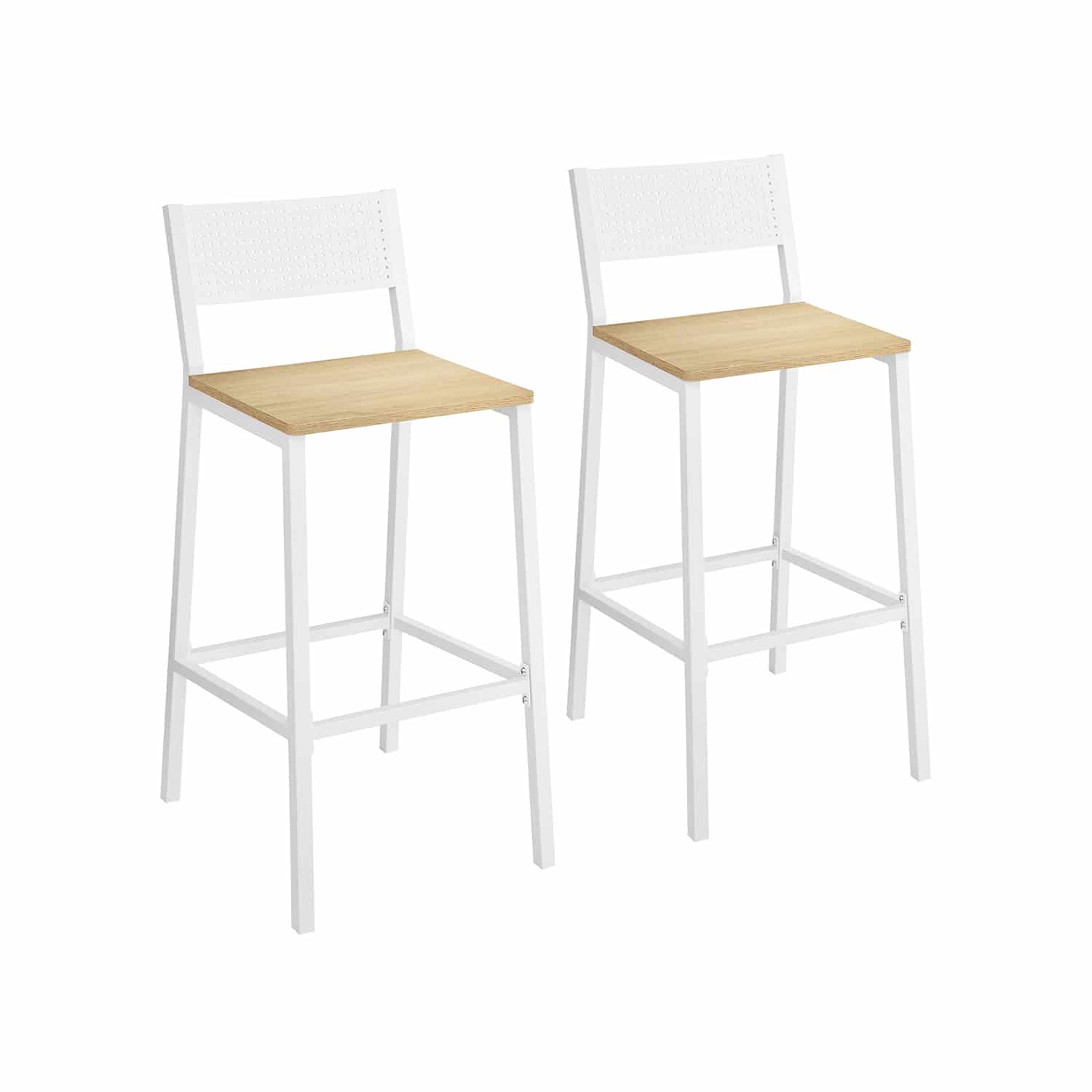 Bild von Industrie-Design Barhocker 2er Set beigeweiß