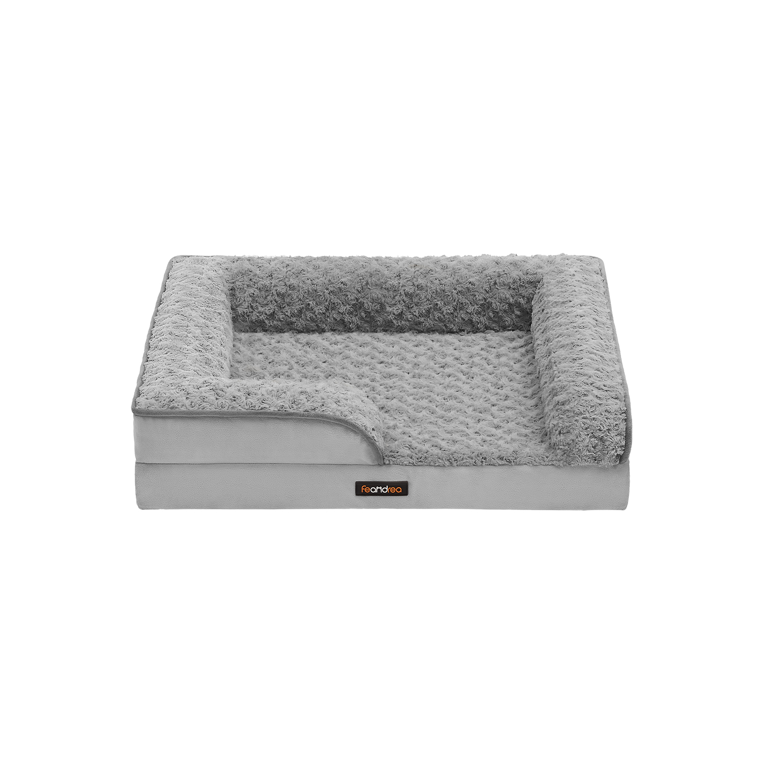 Bild von Orthopädisches Hundebett mit Plüsch-Bezug 71 x 58 x 16 cm