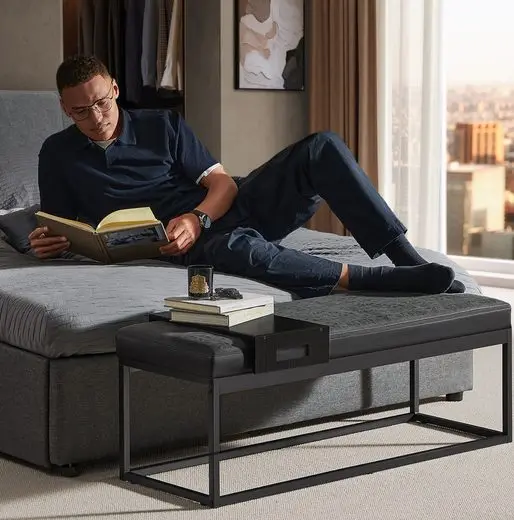 Bild von SONGMICS Couchtisch  Sitzbank, Bank Schlafzimmer, Schuhbank Bettbank