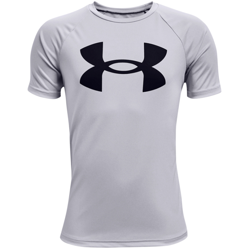 Bild von UNDER ARMOUR Tech Big Logo Trainingsshirt Jungen 011 - mod gray light heather/black L (149-160 cm)