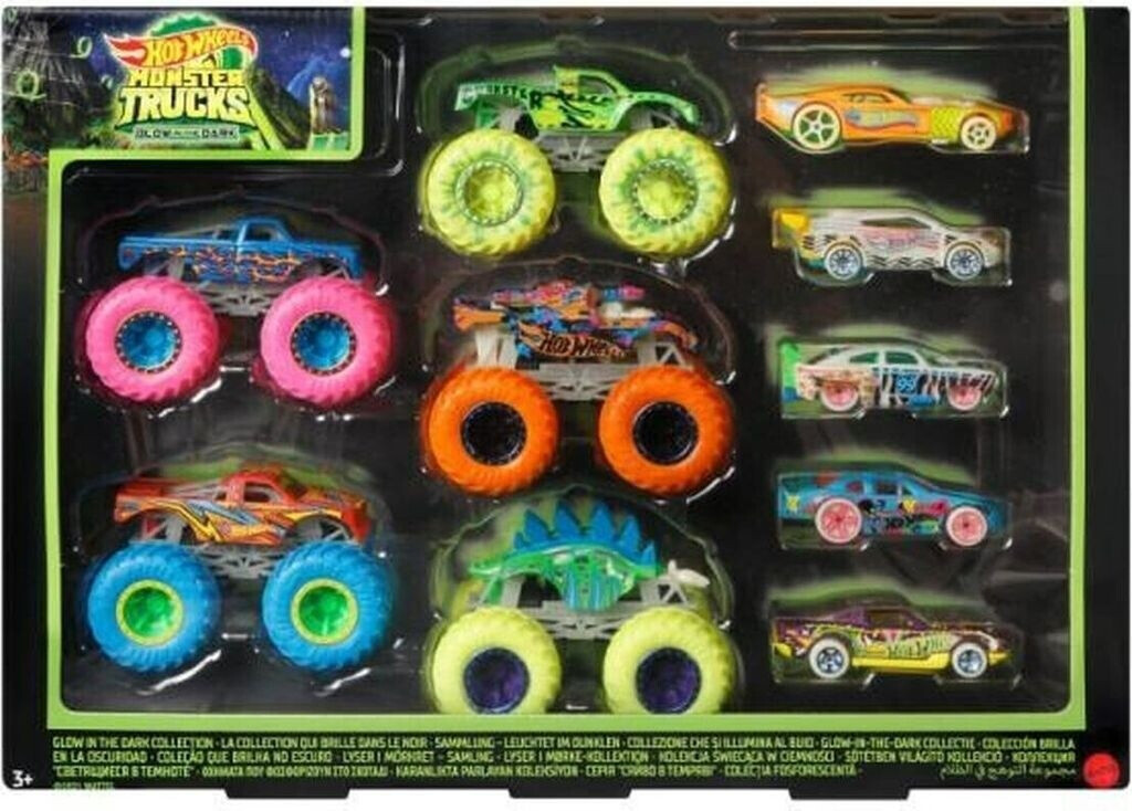 Bild von Hot Wheels Spielzeug-Auto »Monster Trucks-Multipack«, mit Leuchteffekt im Dunkeln